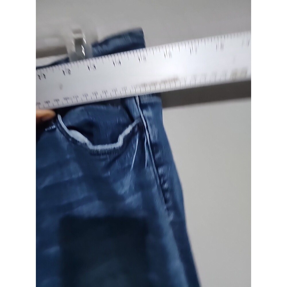 Flying Monkey Womens Jeans Skinny Low Rise Blue Denim Whiskering Stone Wash 31 - Picture 2 of 10